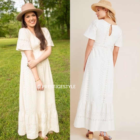 rochelle eyelet maxi dress Maeve Rochelle Eyelet Maxi Dress